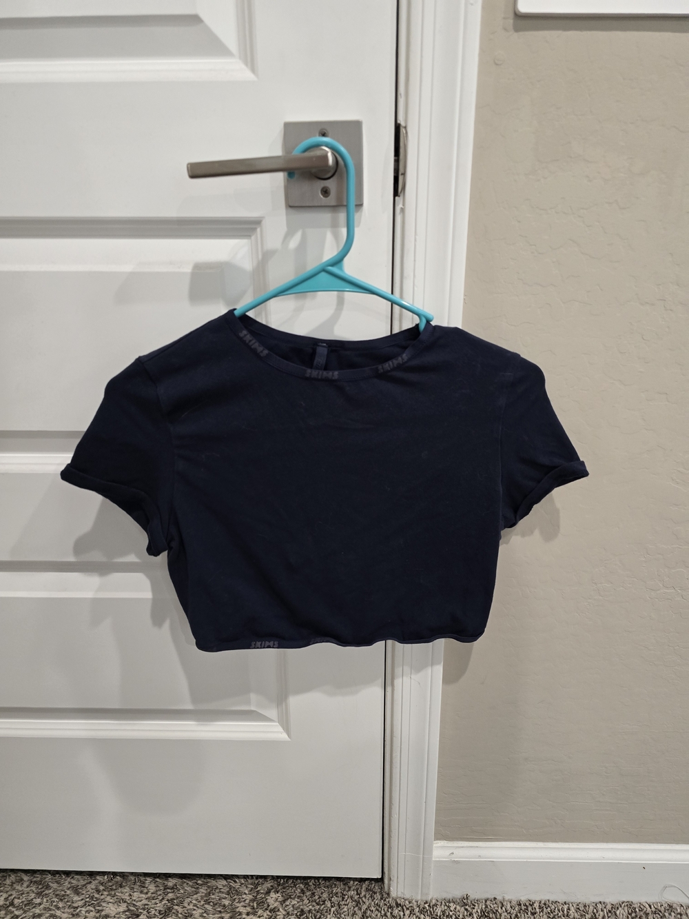 SKIMS Navy Blue Crop Top